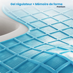 Zoom détail gel Coussin de siège à mémoire de forme avec surface en gel Omilys ErgoGel™