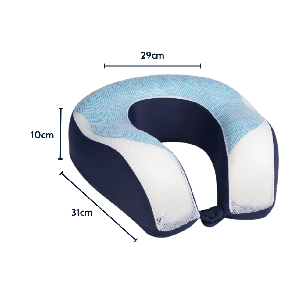 Dimensions Tour de cou à mémoire de forme avec surface en gel Omilys ErgoGel™